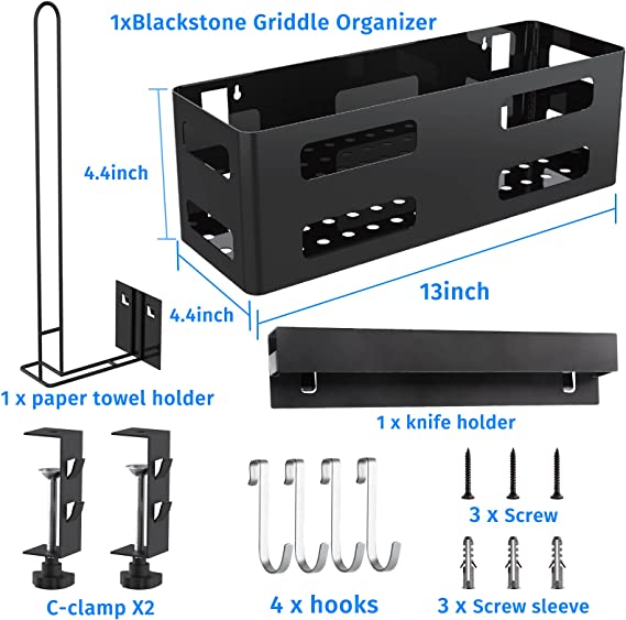 Space Saving BBQ Caddy No Drill Storage Box for Easy Install Kit Number 2 Accessories