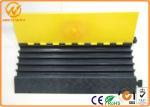 Recycling Rubber Base Yellow Cover 5 Channel Cable Cover Ramp Wire Protection