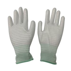 Wholesale Cleanroom Polyester Carbon Fiber ESD Anti Static PU Coated Gloves Industrial from china suppliers