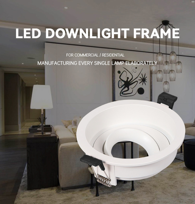 Tailored Anti-Glare GU10 Recessed Spotlight Frame For Modern Commercial Applications