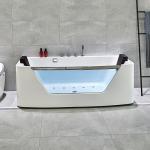Length 1.7m Free Standing Bathtubs Double Whirlpool 2 Person Massage