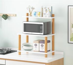 Wholesale Countertop Assembled Kitchen Microwave Rack Storage Shelves 3 Tier from china suppliers