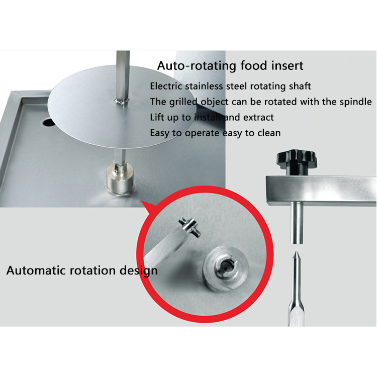 23 KG Automatic Grade Automatic Gas Shawarma Machine for Fast and Kebab Doner Slicing