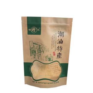 Wholesale Customized printed food grade packaging wholesale Plain cheap craft pouch zipper brown kraft paper bags from china suppliers