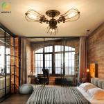 Used For Home/Hotel Hot Sale Nordic Style Iron Black Copper Ceiling Light