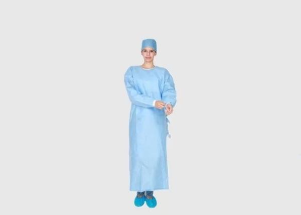 Size 120 * 140cm Anti Bacterial Disposable Surgical Gown Degradable With Iso
