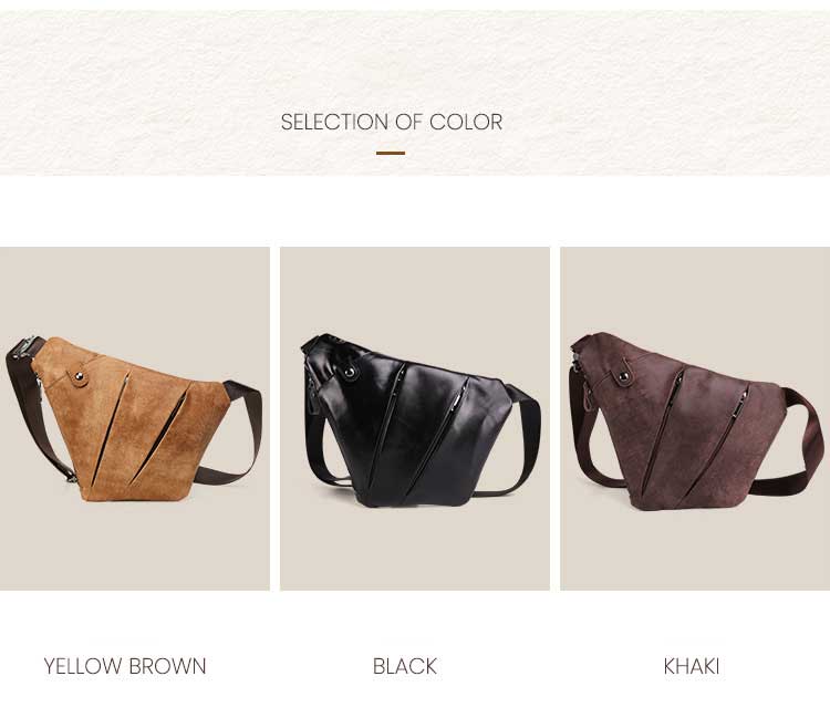 None Pattern Type Genuine Leather Minibook Crazy Horse Leather Messenger Bag for Man