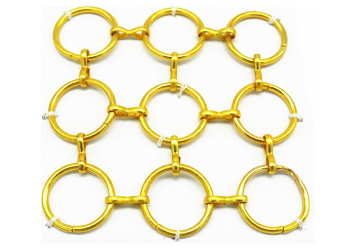 Customized Chainmail Ring Metal Mesh Drapery For Shopping Mall Hotel Decoration