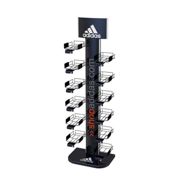 Splendid Clothing Display Racks Free Standing Shoes Display Stand Steel With
