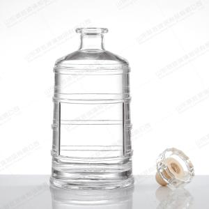 Wholesale 250ml 500ml 750ml 1000ml Large Size Glass Bottle for Brandy Whiskey Cylindrical Shape from china suppliers