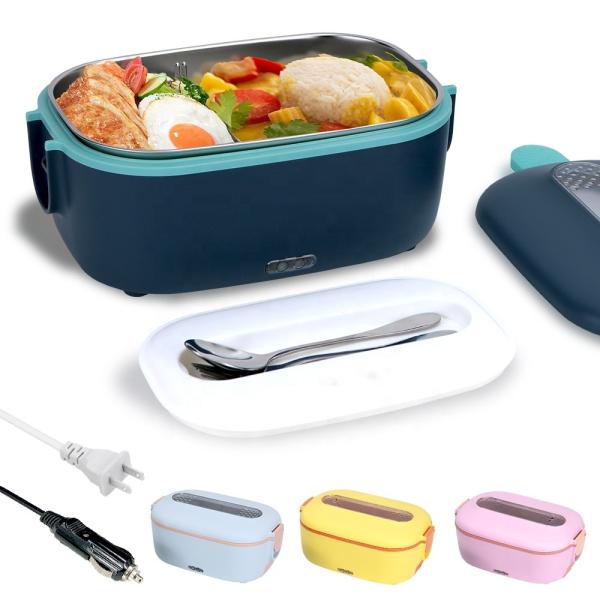 Electric Heating Lunch Box Stainless Steel Food Container Warmer Insulated