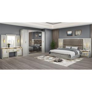 Wholesale Complete Modern Leather Wooden King Size Bed 5 Pieces Sets Double Master Room Queen Full Luxury Home Bedroom Furniture Set from china suppliers