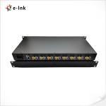 8Ch 3G SDI Fiber Optic Video Converter 10G Ethernet Over Fiber Extender With
