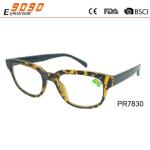 New style fashion competitive price Color plastic reading glasses, plastic hinge