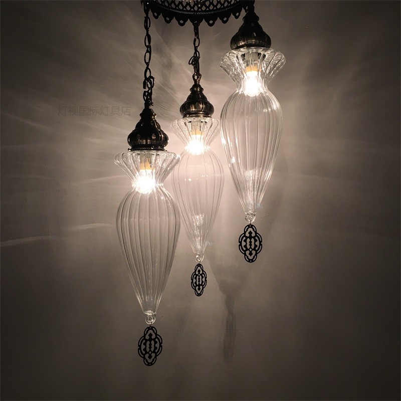 Turkey retro living room bedroom restaurant coffee shop hotel rustic pendant lamp(WH-DC-27)