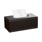 PU Leather Anti Moisture Rectangular Napkin Tissue Box Household Storage