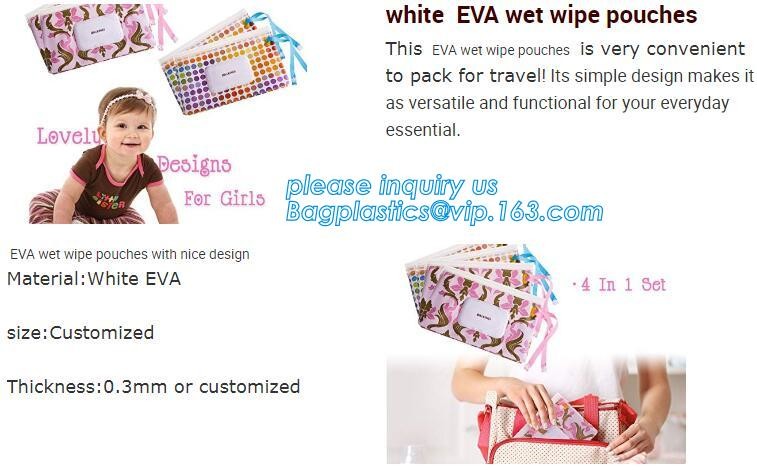 Travel wipes case reusable wet wipe bag travel wipes dispenser wipe, eco-friendly lovely baby wet wipe bag, wipes pouch