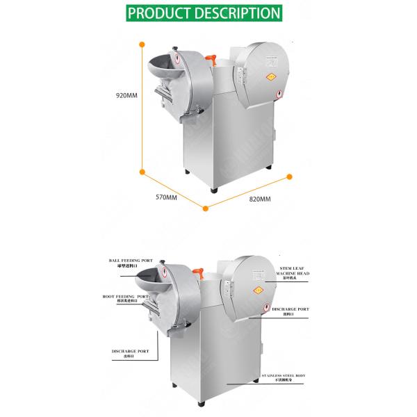 Cube Slicing Multifunction Vegetable Cutting Machine 90KG for Onion