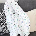 Breathable 120*120 cm 100% cotton muslin swaddle for baby lightweight