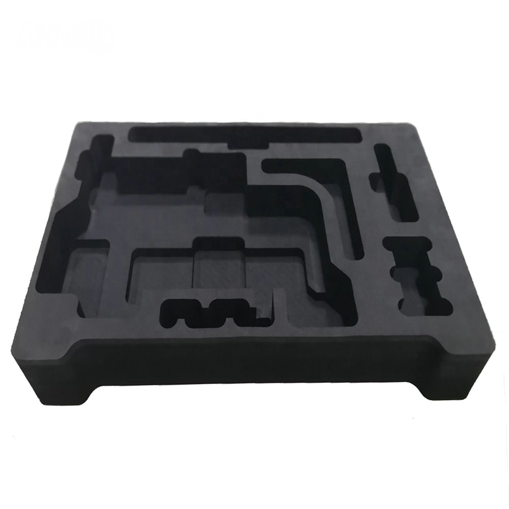 Black Gun Case Foam Insert Engraving 26X11X3cm Waterproof