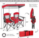 Camping Folding Chair With Umbrella, Recliner Chairs, Beach Chair Adults Camping
