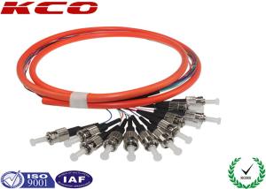 Wholesale ST multimode OM2 multifibers fanout fiber optic pigtails 12 cores fibers 3m from china suppliers