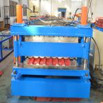 Double Layer Roll Forming Machine , Galvanised Steel Roof Panel Making Machine