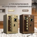 Dual Alarm Office Small Safe Deposit Box OEM H600mm Smart Fingerprint Lock