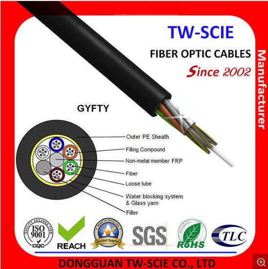 Non Armored Dielectric Multi Strand Single Mode Fiber Optic Cable 2 - 288 Core