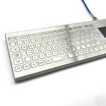 Stainless Steel Industrial Keyboard With Touch Pad IP67 Signal Isolation Barrier