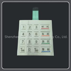 Wholesale Laser Engraved Metal Numeric Keypad Watertight With Ultra Thin Membrane from china suppliers