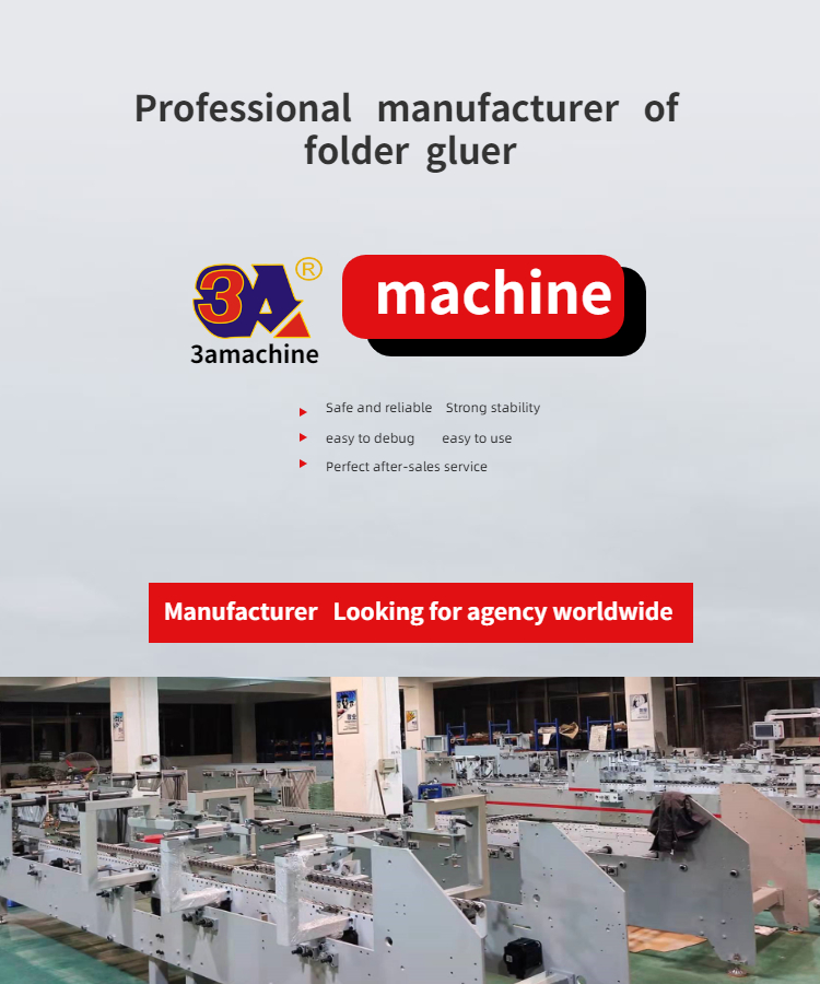 Long Lamp Box Automatic Folder Gluer with 12*0.9*1.3m Size and Easy Operation