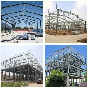 Wholesale Industrial Steel Structure Workshop With Angle Steel Knee Brace And PVDF Sail Finishing from china suppliers