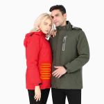 OEM 7.4V Li-ion Battery Heated Winter Clothes Unisex Rechargeable Heated Jacket