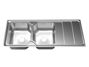 Wholesale With Drainboard Polished Stainless Steel Double Bowl Sink Kitchen Sink Grid from china suppliers