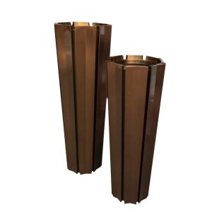 Wholesale Tall outdoor planters hexagonal hollow metal flower pot from china suppliers