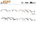 Newest Style 2017 Men's Eyewear Fashionable reading glasses with stainless steel