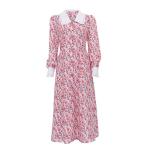 OEM maufactory Print Long Skirt Doll Collars Polyester European American Long