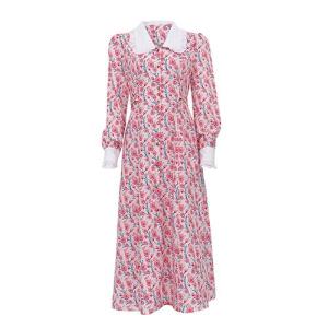 Wholesale OEM maufactory Print Long Skirt Doll Collars Polyester European American Long Sleeved from china suppliers