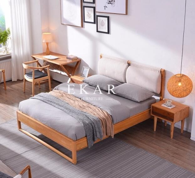 European Replica Furniture Oak Solid Wood Simple King Size Bed Alibaba