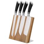 Acacia Wood Magnetic Knife Organizer Universal Block for Knives Scissors