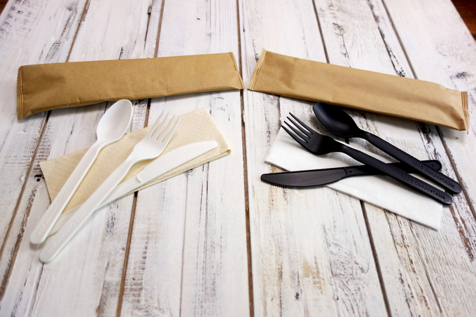 CPLA ECO Friendly 7 Inches Knives Cutlery Set Disposable Biodegradable Knives