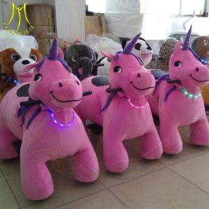 Wholesale Hansel amusement park walking plush electric unicorn animal ride for sale from china suppliers