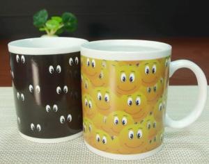 Wholesale 11oz White Magic Mug Photo Color Changing Coffee Mug AB Grade from china suppliers