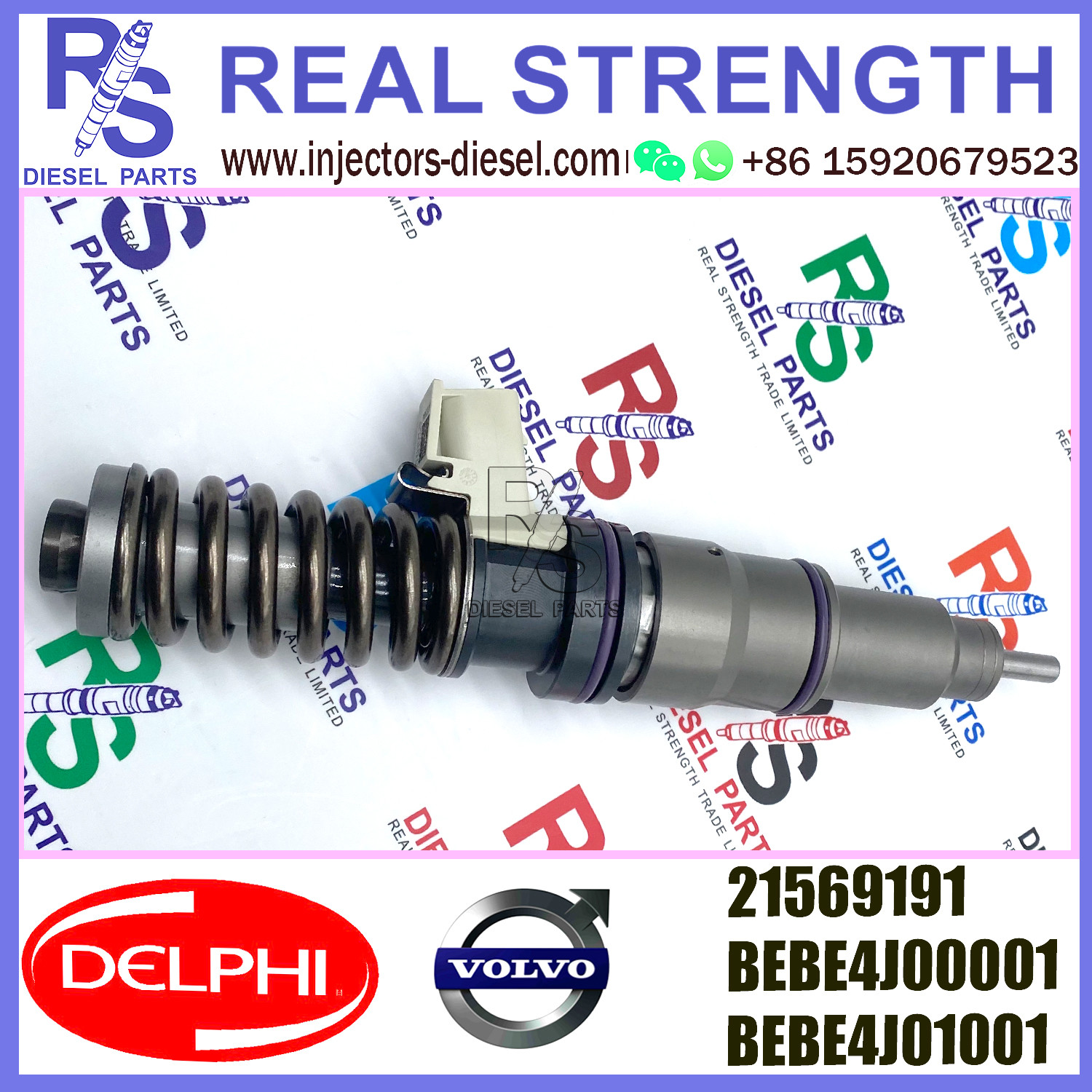 DELPHI 4pin injector 21569191 Diesel pump Injector V-O-L-V BEBE4J00001 BEBE4J01001 E3.22 for V-O-L-V MD11 EURO 5 HIGH POWER