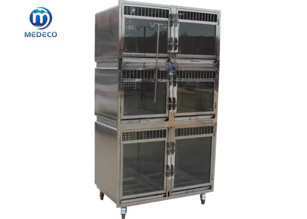 Overall 304 Stainless Steel Pet Display Foster Hospitalization Cage With Round