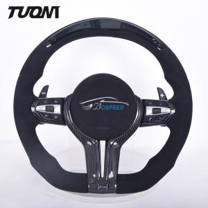 Wholesale Black Alcantara Genuine BMW Carbon Fiber Steering Wheel With LED Lights from china suppliers