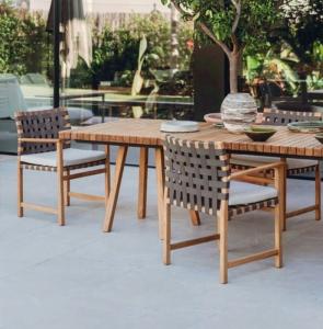 Wholesale Pastoral Garden Teak Wood Patio Furniture Sets Sun Proof from china suppliers