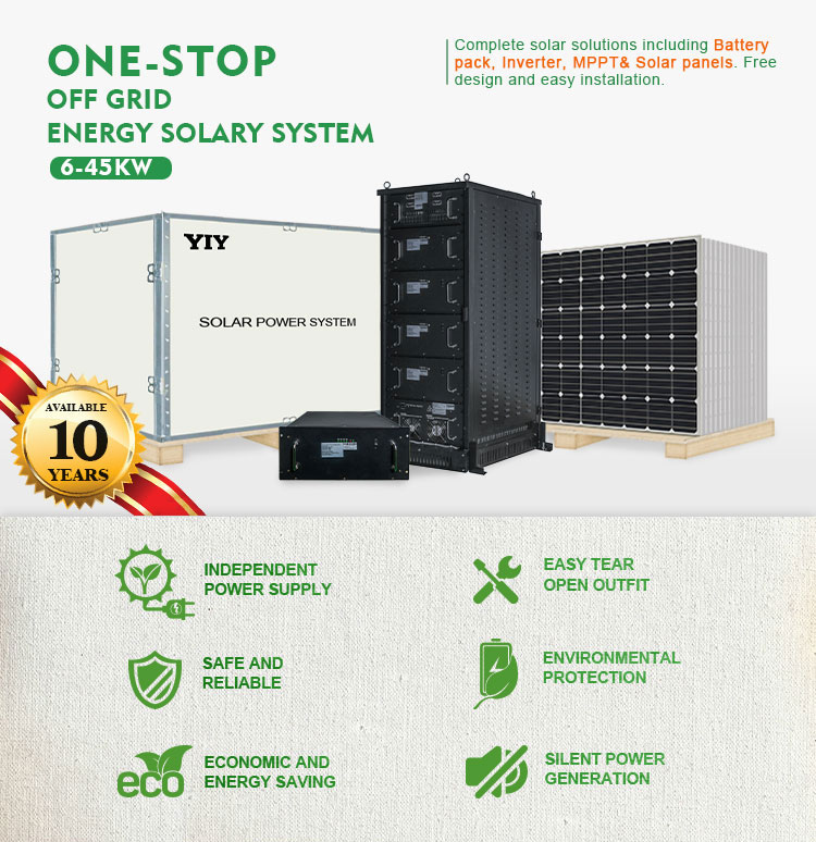 ISO9001 Off Grid PV System Mppt 10kw Hybrid Solar Power System