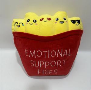 Wholesale Emotional Fries 35cm Cute Support Pillow Cushion Home Decoration Cuddly Plush toy from china suppliers